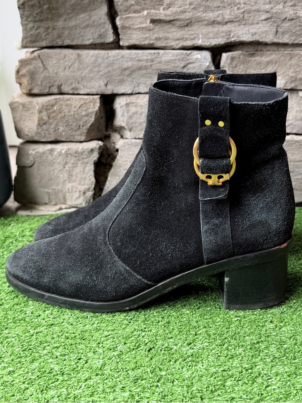 Tory Burch Marsden Black Suede Leather Women’s Ankle Boots